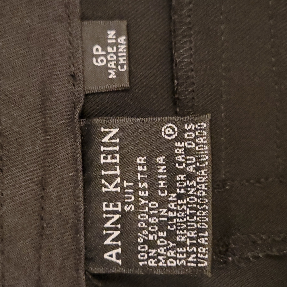 ANNE KLEIN Black Dress Pants/Slacks Size 6P - Picture 3 of 5